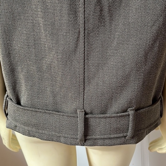 𝅺ALLSAINTS Italian Cloth Women’s Zulia Biker Moto Vest Brown Beige Size 6 - Picture 10 of 14